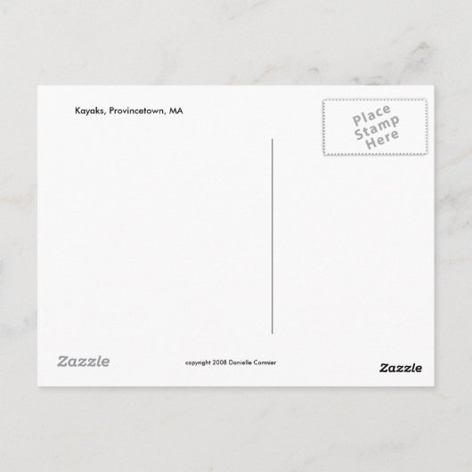 Kayaks Briefkaart (Achterkant)