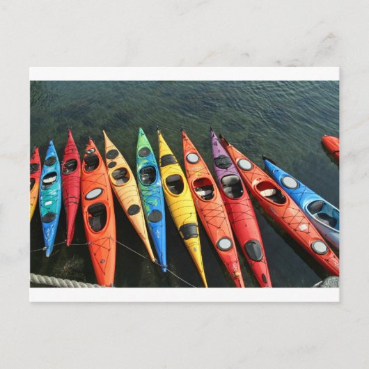 Kayaks! Briefkaart (Voorkant)