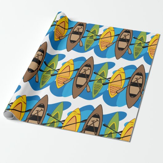 Kayaks Cadeaupapier (Uitgerold)