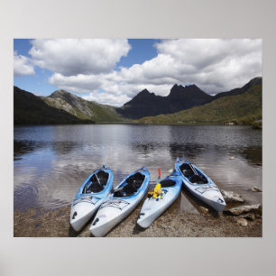 Kayaks, Cradle Mountain en Dove Lake, Cradle Poster