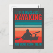 Kayaks en Honden tellen me in Briefkaart (Voorkant / Achterkant)