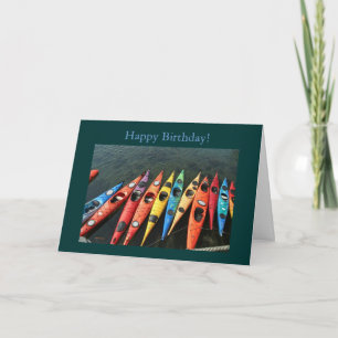 Kayaks, gelukkige verjaardag! kaart
