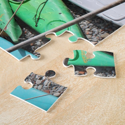 Kayaks in Cinque Terre Italy Jigzaag Puzzle Legpuzzel (Zijkant)