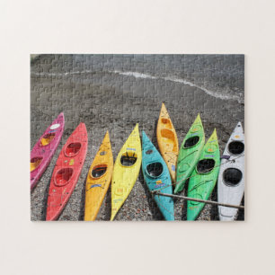 Kayaks in Cinque Terre Italy Jigzaag Puzzle Legpuzzel