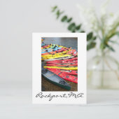 Kayaks in Rockport,MA Briefkaart (Staand voorkant)