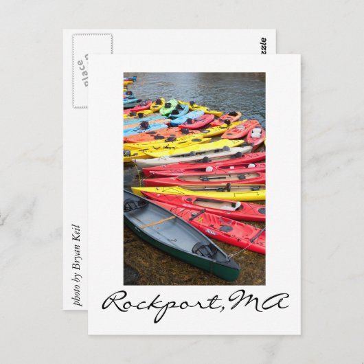 Kayaks in Rockport,MA Briefkaart (Voorkant / Achterkant)