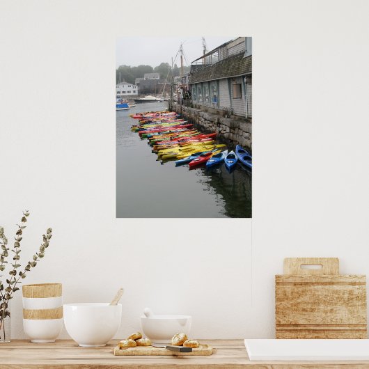 Kayaks in Rockport Poster (Keuken)
