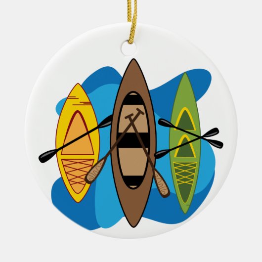Kayaks Keramisch Ornament (Voorkant)