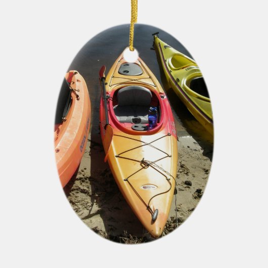 Kayaks Keramisch Ornament (Voorkant)
