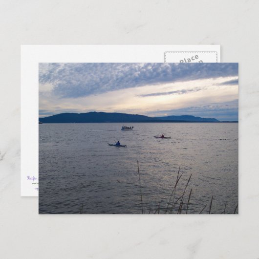 KAYAKS OP BELLINGHAM BAY BRIEFKAART (Voorkant / Achterkant)