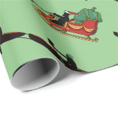 Kayaks Pulling Santa's Sleigh Wrapping Paper Cadeaupapier (Rol Hoek)