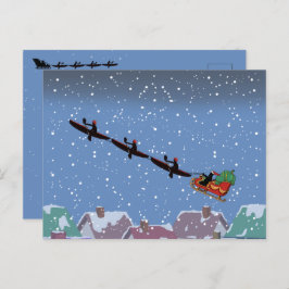 Kayaks Pulling Sleigh Folded Wenskaart Briefkaart