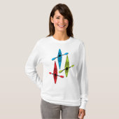 Kayaks voor haar t-shirt (Voorkant volledig)