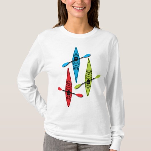Kayaks voor haar t-shirt (Voorkant)