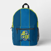 Kayden naam betekent groen blauw beer kuif streep bedrukte rugzak (Voorkant)