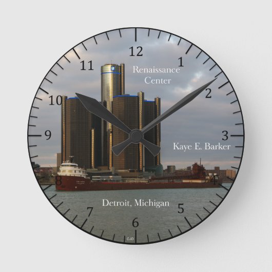 Kaye E. Barker Detroit colck Ronde Klok (Voorkant)