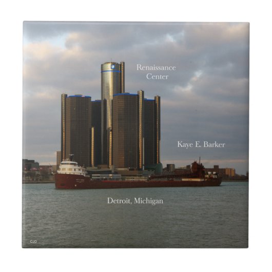 Kaye E. Barker Detroit tile Tegeltje (Voorkant)