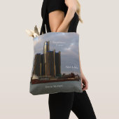 Kaye E. Barker & Ren Cen Detroit over de hele canv Tote Bag (Dichtbij)