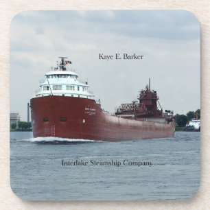 Kaye E. Barker set van 6 harde plastic onderzetter
