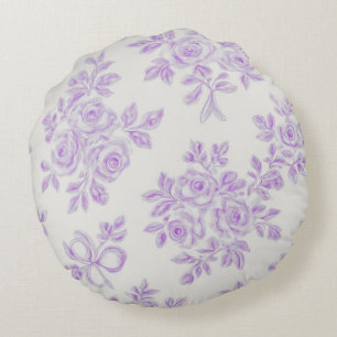 Kaye en Summer Lavender Bloemen Rond Kussen