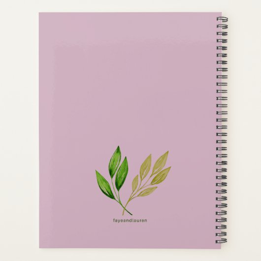 Kaye en Summer Leaf Planner (Achterkant)