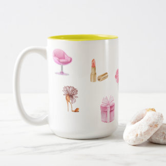 Kaye en Summer Whimsical Tweekleurige Koffiemok