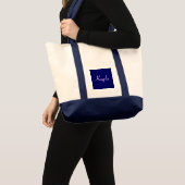 Kayla bij de marine en White V Tote Bag (Voorkant (product))