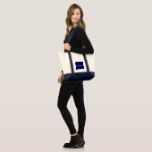 Kayla bij de marine en White V Tote Bag (Voorkant (model))