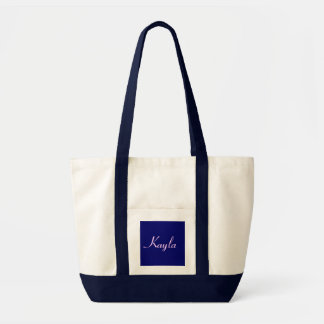 Kayla bij de marine en White V Tote Bag