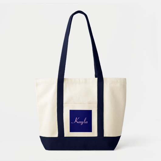 Kayla bij de marine en White V Tote Bag (Voorkant)