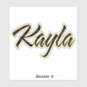 Kayla black gold Lettering Aufkleber Sticker (Vel)