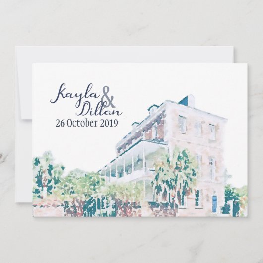 Kayla & Dillon's definitieve save the date Kaart (Voorkant)