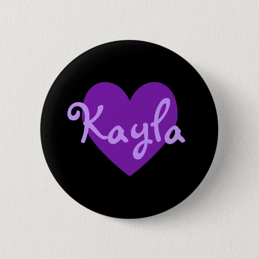 Kayla in het Paars Ronde Button 5,7 Cm (Voorkant)