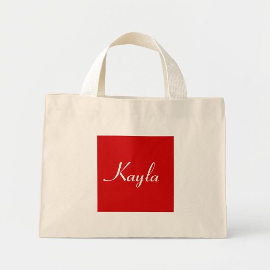 Kayla in Natural IV Mini Tote Bag (Voorkant)
