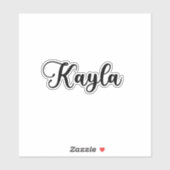 Kayla Naam - Handgeschreven kalligrafie Sticker (Vel)