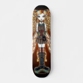"Kayla" Steampunk Fairy Art Skateboard (Voorkant)