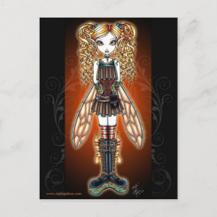 "Kayla" Steampunk Fairy Briefkaart