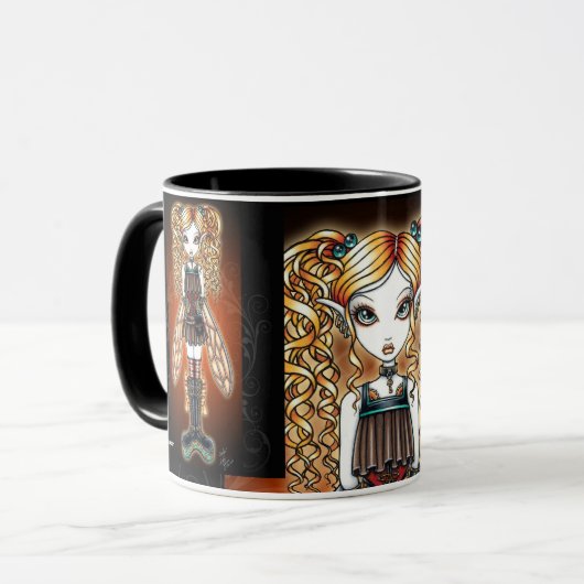 "Kayla" Steampunk Fairy Mok (Voorkant links)