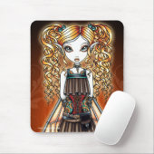 "Kayla" Steampunk Fairy sluit Mouspad op Muismat (Met muis)