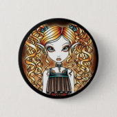 "Kayla" Steampunk Fairy Sluit Pinback Button af (Voorkant)