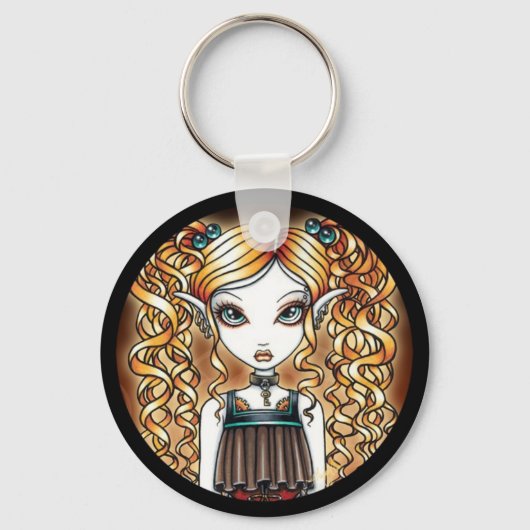 "Kayla" Steampunk Fairy Sluit Sleutelhanger af (Voorkant)