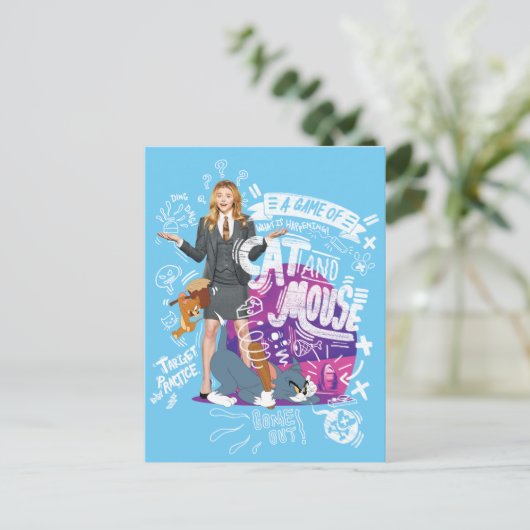 Kayla, Tom en Jerry - een spel van kat en muis Briefkaart (Staand voorkant)