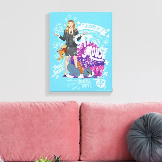Kayla, Tom & Jerry - A Game of Cat And Mouse Canvas Afdruk (Insitu (Woonkamer))