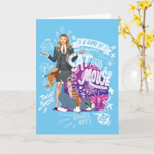 Kayla, Tom & Jerry - A Game of Cat And Mouse Kaart (Gele Bloem)