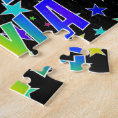 "KAYLA" voornaam, geun "HAPPY BIRTHDAY" Legpuzzel (Zijkant)