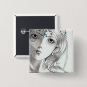 Kaylan Vierkante Button 5,1 Cm (Voorkant /achterkant)