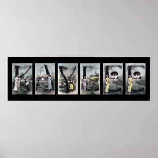 KAYLEE Alphabet Letter Name Art Poster