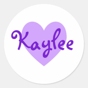 Kaylee in Paars Ronde Sticker