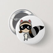 Kaylee the Raccoon Ronde Button 5,7 Cm (Voorkant /achterkant)