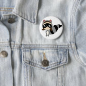 Kaylee the Raccoon Ronde Button 5,7 Cm (In situ)